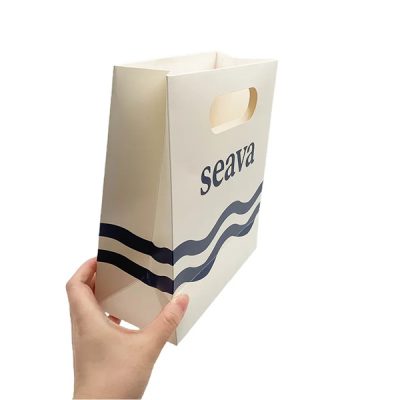SEAVA Cut-Out Handle Paper Shopper Premium Eco-Luxury Retail Tote - Image 2
