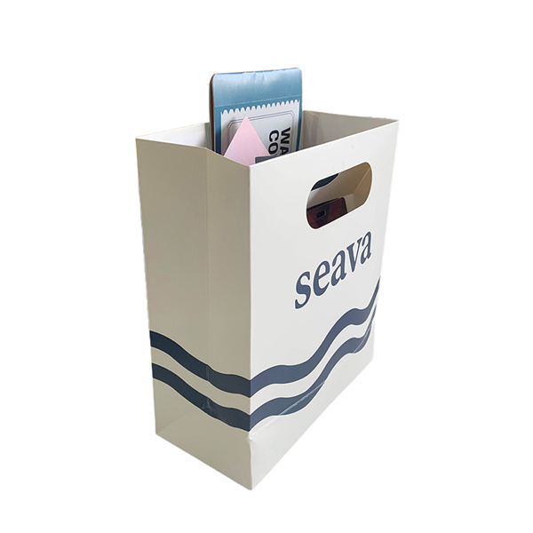 SEAVA Cut-Out Handle Paper Shopper Premium Eco-Luxury Retail Tote - الصورة 5