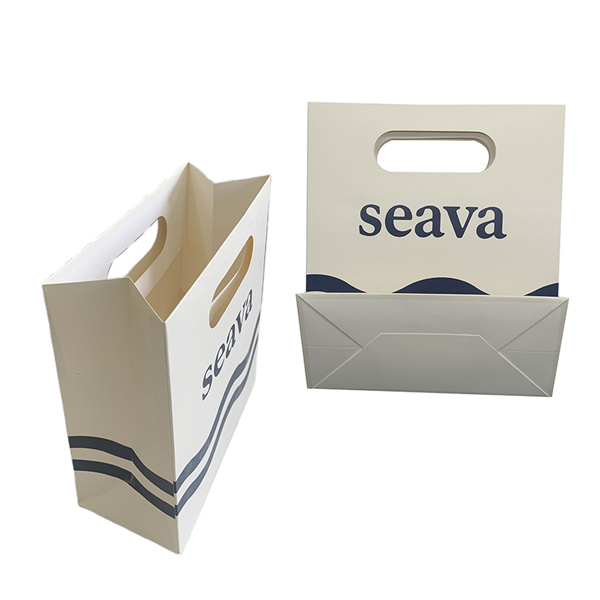 SEAVA Cut-Out Handle Paper Shopper Premium Eco-Luxury Retail Tote - الصورة 4
