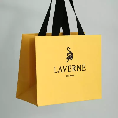 Laverne fragrance packaging bag paper shopping bag for perfume retail display